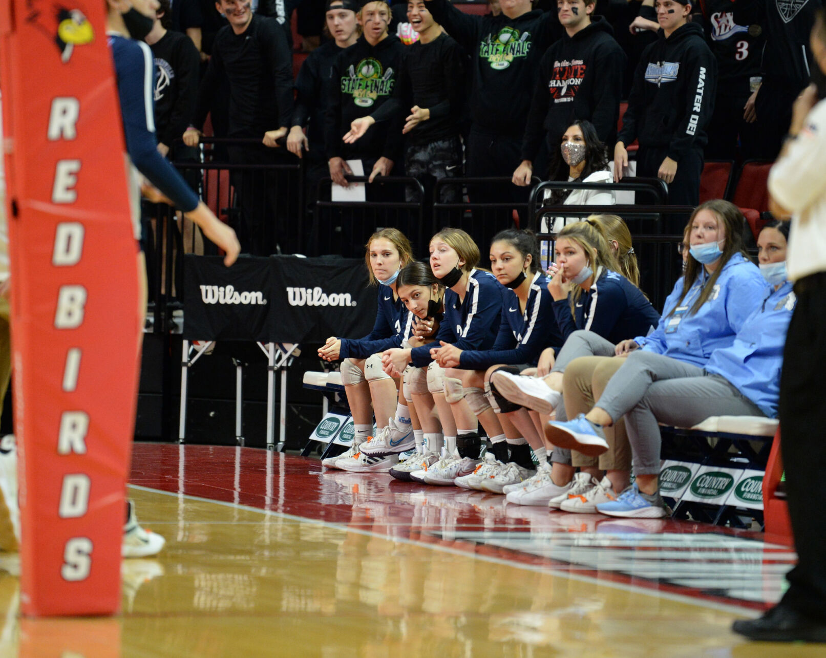 Class 2A girls volleyball state semifinal, Mater Dei vs. Lombard Montini